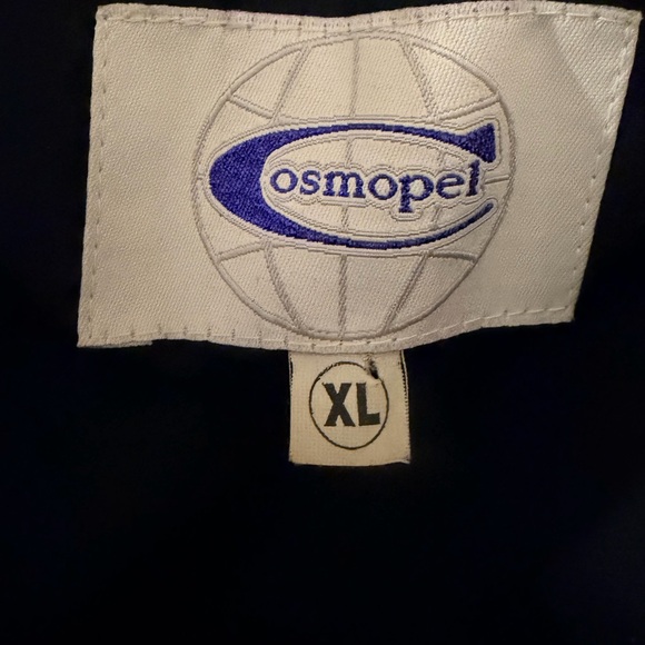 Black Leather & Cream Fur Jacket | Quilted Sleeve Luxe Winter Coat XL - Picture 9 of 9